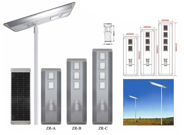 ZR Series extended battery backup solar streetlight
